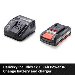 Einhell TC-CD 18/35 Li aku vrtací šroubovák, 18 V, 1.5 Ah Li-Ion vč. nabíječky, vč. 32dílné sady bitů, akumulátor, 2476743+2936796