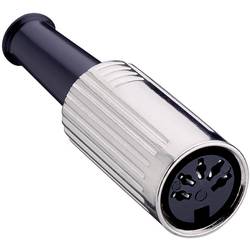 Lumberg 0121 04 DIN kruhový konektor zásuvka, rovná Pólů: 4 stříbrná 1 ks