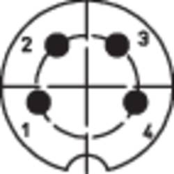 Lumberg 0121 04 DIN kruhový konektor zásuvka, rovná Pólů: 4 stříbrná 1 ks