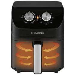 GourmetMaxx 14578 horkovzdušná fritéza, 4 l, 1 400 W, Cool touch pouzdro, černá