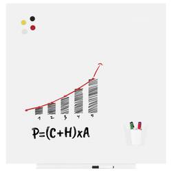 Rocada bílá popisovací tabule 6525PRO (š x v) 100 cm x 100 cm Signální bílá (RAL 9003) plastový vč. odkládací misky , formát na šířku nebo na výšku