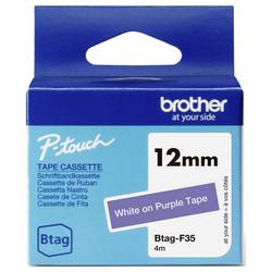 Brother Btag-F35 páska do štítkovače Barva pásky: fialová Barva písma: bílá 12 mm 4 m