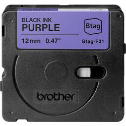 Brother Btag-F31 páska do štítkovače Barva pásky: fialová Barva písma: černá 12 mm 4 m