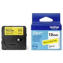 Brother Btag-631 páska do štítkovače Barva pásky: žlutá Barva písma: černá 12 mm 4 m