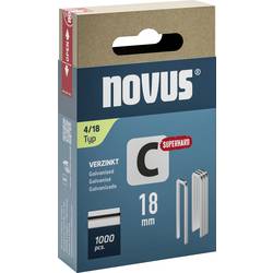 Novus Tools 042-0802 sponky s úzkým hřbetem Typ 4 1000 ks Rozměry (d x š) 18 mm x 6.1 mm