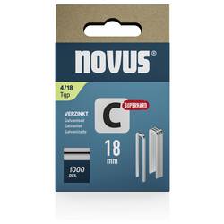 Novus Tools 042-0802 sponky s úzkým hřbetem Typ 4 1000 ks Rozměry (d x š) 18 mm x 6.1 mm