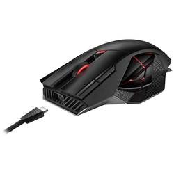 Asus ROG Spatha X optická herní myš, přenos bezdrátový, USB, 12 tlačítko, 19000 dpi, černá