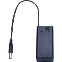 TRU COMPONENTS SBH-9VAS+DC PLUG bateriový držák 1x 9 V zástrčka jack