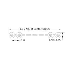 econ connect 28AWG34RM1 plochý kabel Rastr (rozteč): 1 mm 34 x 0.08 mm² šedá 30.50 m