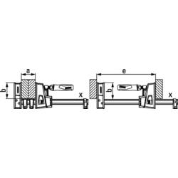 Bessey KREV100-2K korpusová svěrka Vario Rozpětí (max.):1130 mm Délka vyložení:95 mm