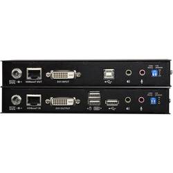 ATEN CE620-AT-G DVI, USB, RS232, Audio-Line-out , zásuvka mikrofonu extender (prodloužení) přes síťový kabel RJ45 100 m