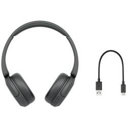 Sony WH-CH520 Headset otevřená (On Ear) Bluetooth® stereo černá Redukce šumu mikrofonu Indikátor nabití, headset, personalizace zvuku, regulace hlasitosti,