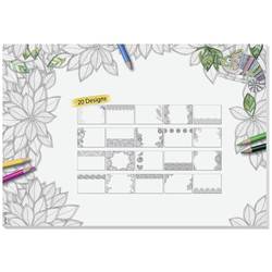 Sigel Adult Coloring HO580 psací podložka čisté černá/bílá (š x v) 59.5 cm x 41 cm