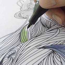 Sigel Adult Coloring HO580 psací podložka čisté černá/bílá (š x v) 59.5 cm x 41 cm