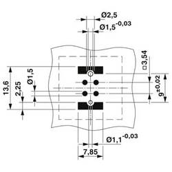 Phoenix Contact SACC-CIP-M12FS-4P SMD SH-SP sada předloh, 1418629, piny: 4, 5 ks