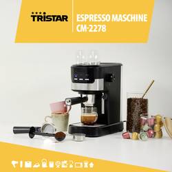 Tristar CM-2278 pákový kávovar černá, nerezová ocel 1100 W