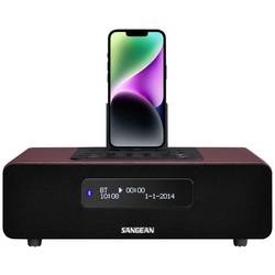 Sangean DDR-38 A500323 stolní rádio, DAB+, DAB, FM, Apple Dock, AUX, Bluetooth, s USB nabíječkou, vč. dálkového ovládání, funkce alarmu, hnědá
