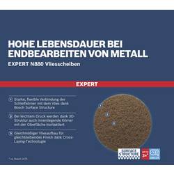 Bosch Accessories 2608901390 Kotouč z netkaných textilií EXPERT N880 pro excentrickou brusku, 150 mm, jemný, 5 ks 150 mm 5 ks