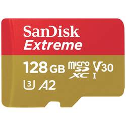 SanDisk Extreme paměťová karta microSDXC 128 GB Class 10, UHS-I, v30 Video Speed Class nárazuvzdorné, vodotěsné