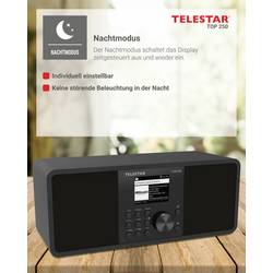 Telestar TOP 250 Schwarz 5700250 internetové přenosné rádio, DAB+, internetové, FM, černá