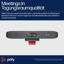 HP Poly Studio R30 USB Video Bar-EURO konferenční reproduktor USB-C®, USB-A, Bluetooth, Wi-Fi 6 (IEEE 802.11 černá/bílá