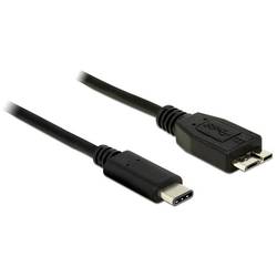 Delock USB kabel USB 3.2 Gen1 USB-C ® zástrčka, USB Micro-B 3.0 zástrčka 1.00 m černá 83677