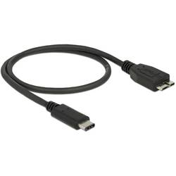 Delock USB kabel USB 3.2 Gen1 USB-C ® zástrčka, USB Micro-B 3.0 zástrčka 1.00 m černá 83677