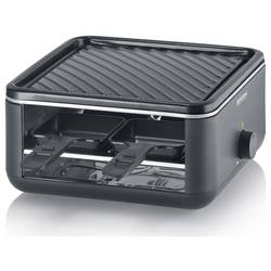 Severin 2360 raclette gril nepřilnavý povlak, 4 pánve, funkce grilování, indikátor černá