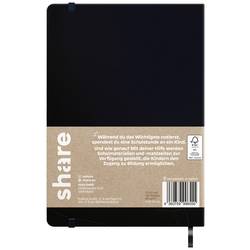 share 4-0014001 poznámková kniha čisté černá Počet listů: 192 DIN A5