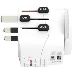 Skross 1.302474 cestovní adaptér Pro Light USB AC45PD World