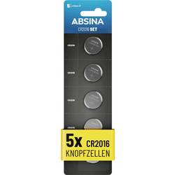 Absina knoflíkový článek CR 2016 3 V 5 ks lithiová