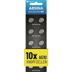 Absina knoflíkový článek AG 10 1.5 V 10 ks alkalicko-manganová