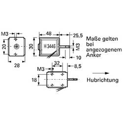 Kendrion H3406-F-24V DC 100 ED zdvihací magnet, 6 N, 8 W