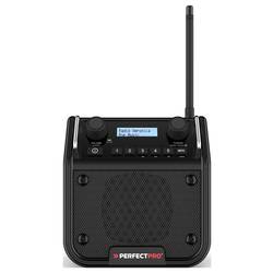 PerfectPro DPR2-18V PE-DPR2-18V odolné rádio, DAB+, FM, AUX, Bluetooth, DAB+, FM, voděodolné, prachotěsné, nárazuvzdorné, černá