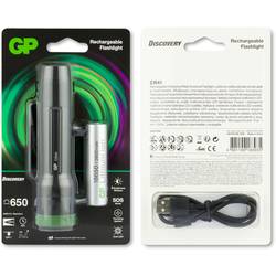 GP Discovery GPDISFLCR41BL935 LED kapesní svítilna, napájeno akumulátorem, 650 lm, 40 h, 179 g
