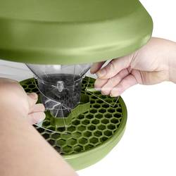 Swissinno Velký odpuzovací kroužek pro krmítko Großvogel-Abwehr Ring für Vogelfutter Silos Davos und Lucerne stříbrná 1 ks 1 860 001K