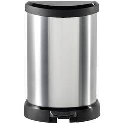 Curver DECO Bin 240568 odpadkový koš, 15 l, (š x v x h) 303 x 448 x 268 mm, stříbrná, černá, 1 ks