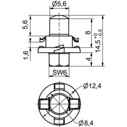Signal Construct MWTH8462 indikační LED bílá BX8,4d 12 V/AC, 12 V/DC 600 mcd