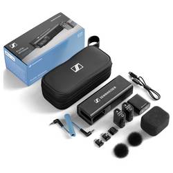 nasazovací kamerový mikrofon Sennheiser Profile Wireless 2-Channel Druh přenosu:bezdrátový vč. ochrany proti větru, vč. kabelu, vč. tašky, vč. svorky