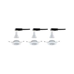 Paulmann 93422 Base vestavné svítidlo, LED, GU10, 15 W, bílá, sada 3 ks