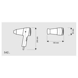 Valera Action 1600 Push 542.06 fén na vlasy chromová černá