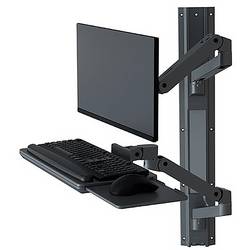 Ergotron 45-696-293 sada nástěnných držáků TV nastavitelná výška, naklápěcí, 86,4 cm (34), 45-696-293