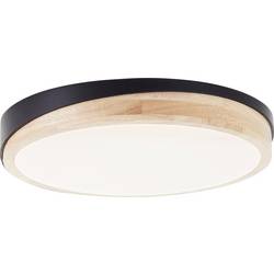 Brilliant G80845/76 Baarlo LED stropní svítidlo LED pevně vestavěné LED 24 W černá (matná), dřevo