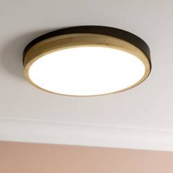 Brilliant G80845/76 Baarlo LED stropní svítidlo LED pevně vestavěné LED 24 W černá (matná), dřevo