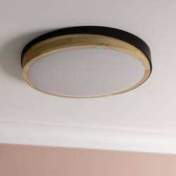 Brilliant G80845/76 Baarlo LED stropní svítidlo LED pevně vestavěné LED 24 W černá (matná), dřevo