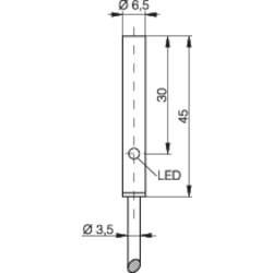 Contrinex indukční senzor přiblížení 6,5 mm zdánlivě zarovnaný PNP DW-AD-503-065