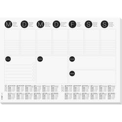 Sigel H6506 psací podložka týdenní plán bílá, černá (š x v) 42 cm x 29.70 cm