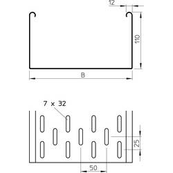 OBO Bettermann 6060307 kabelový žlab (d x š x v) 3 m x 300.00 mm x 110.00 mm 3 m