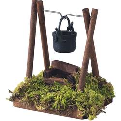 Kahlert Licht 40690 táborový oheň 3.5 V s kotlem, dodávka bez zdroje