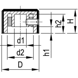 OKW A1418260 otočný knoflík hliník (Ø x v) 18.6 mm x 12 mm 1 ks